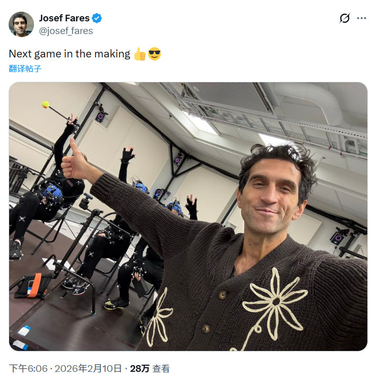 《双人成行》《双影奇境》制作人「Josef Fares」发推展示了新作的现场动捕