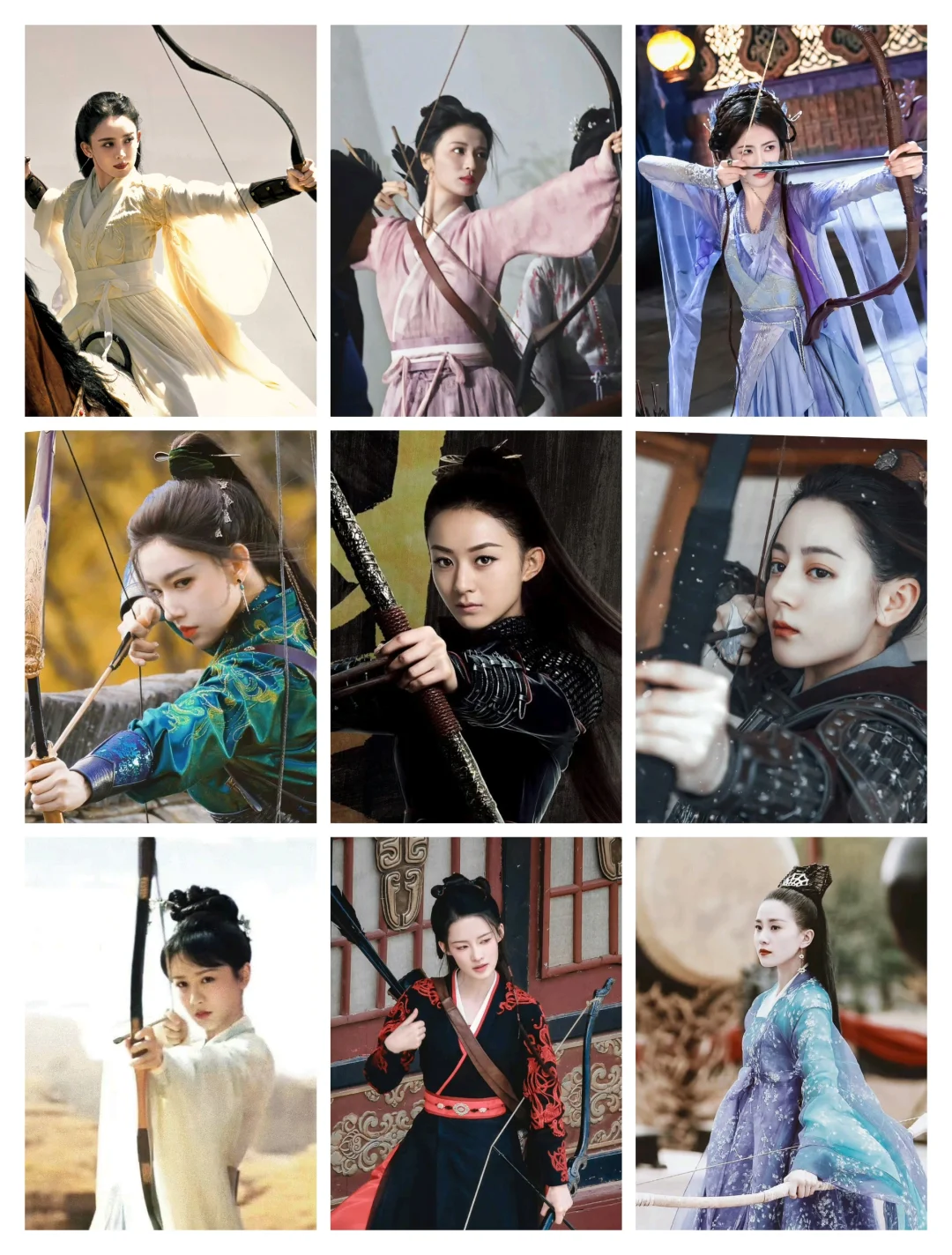 英姿飒爽的射箭女子造型