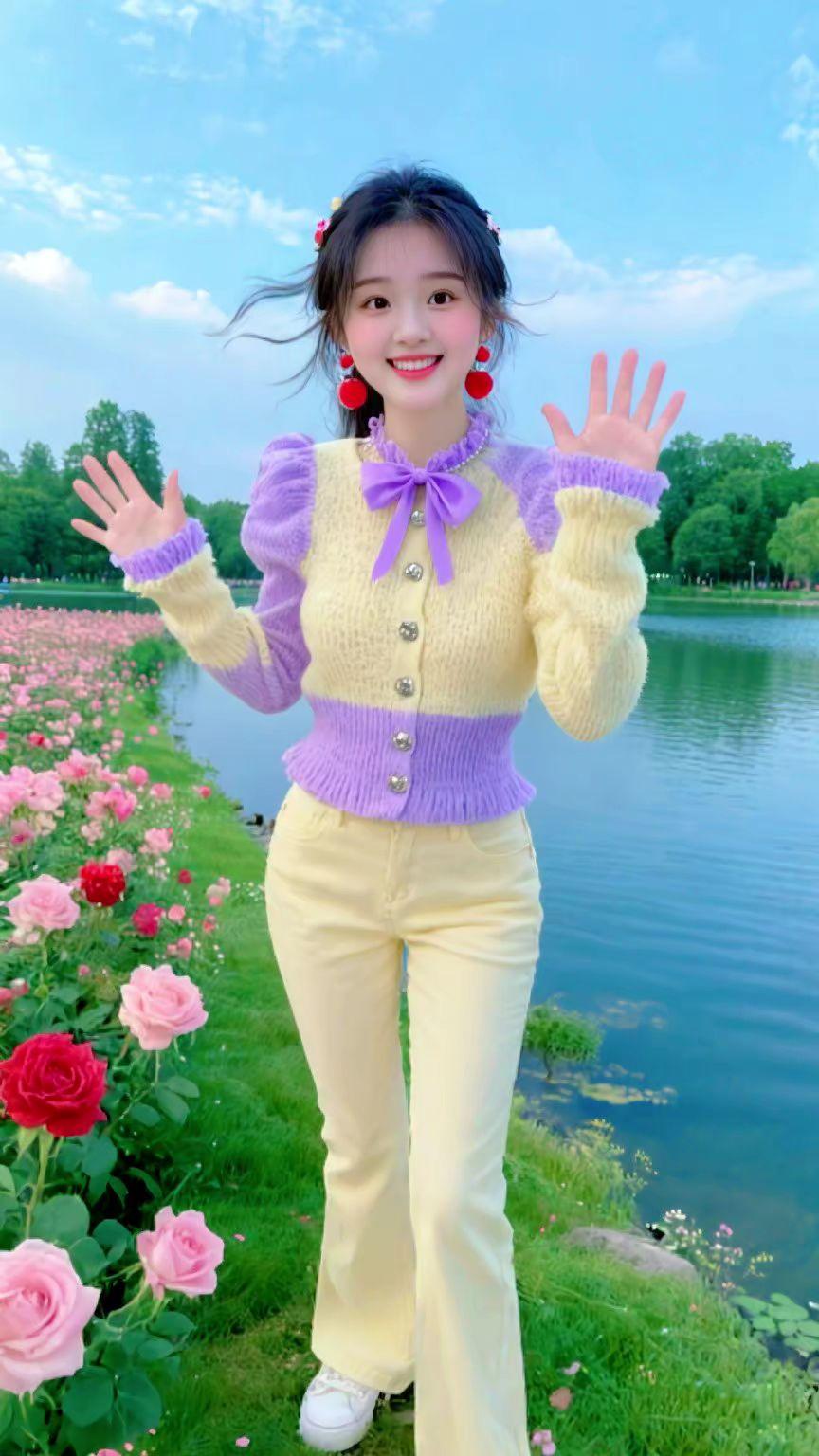 好美的背景 河边照照 好美的花