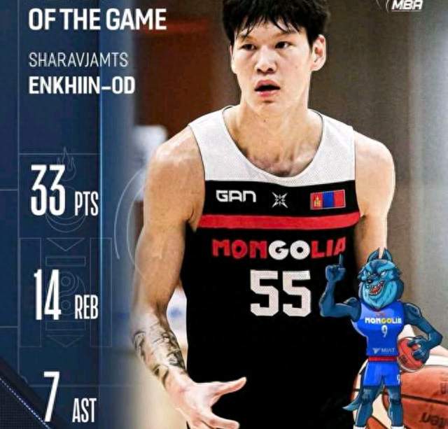 NBA迎来首位蒙古球员！单核轰33+14+7绝杀日本，改写亚洲篮球格局