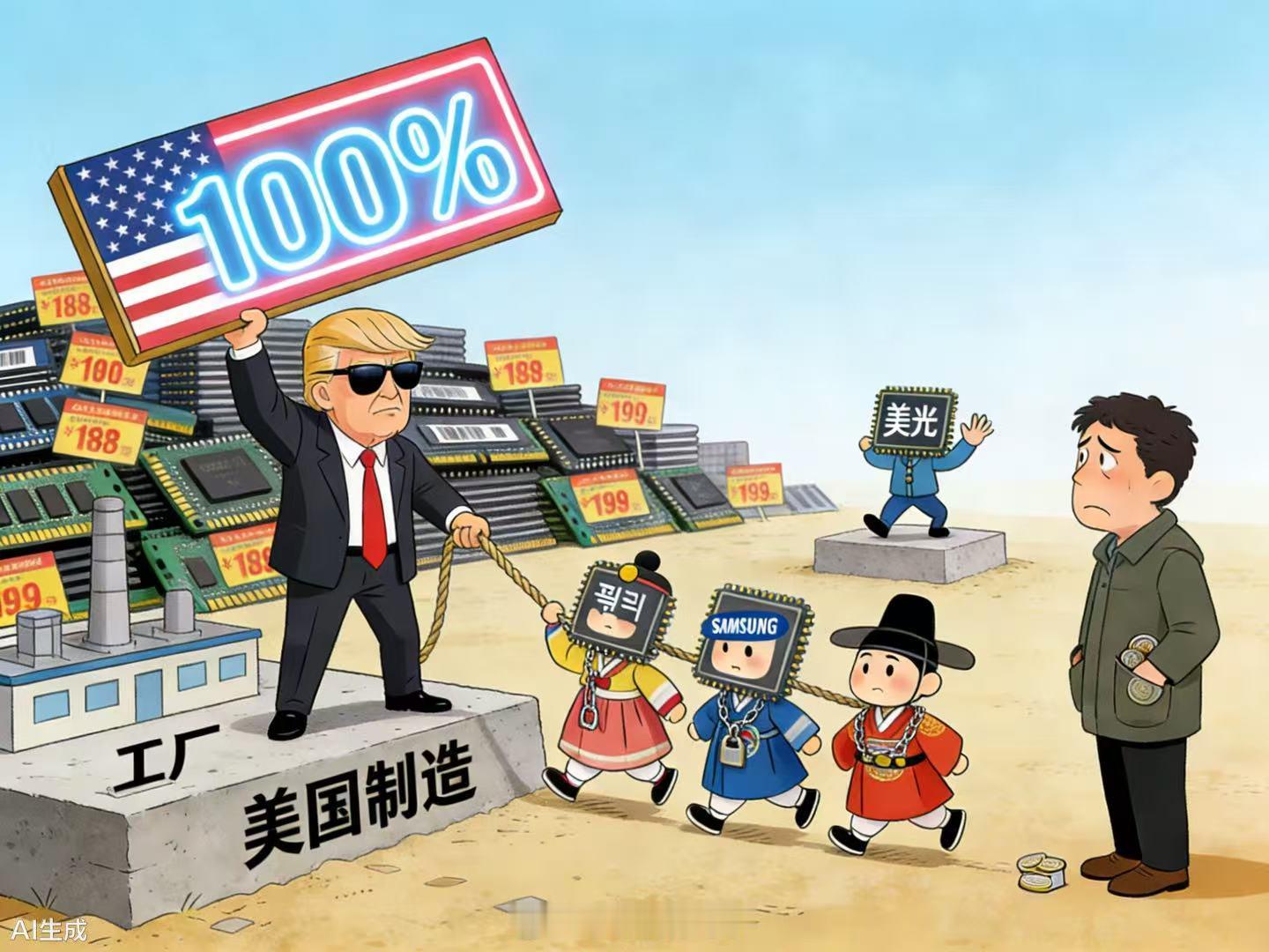 【美国拟对存储芯片征收100%关税】全球内存价格或将进一步失控 1月20日消息，