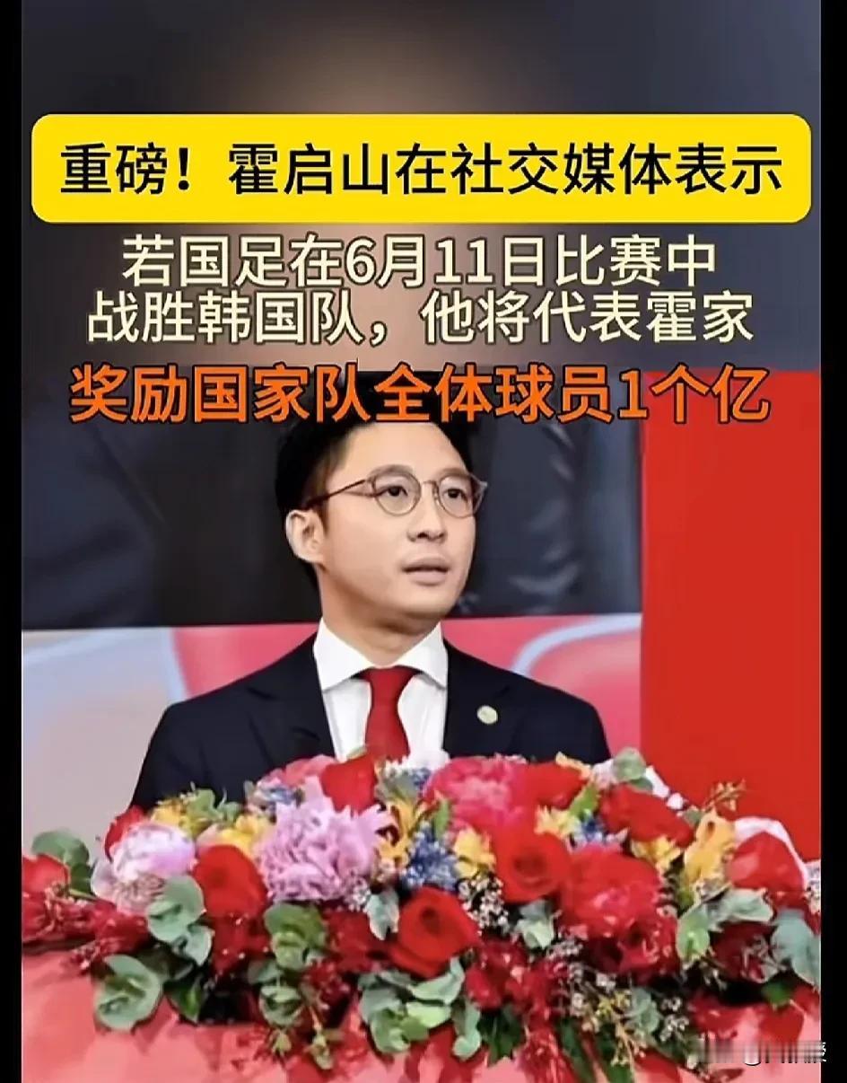 中国男足要发财了[赞][赞]
中国男足要是在6月11日
战胜韩国队
将获得1亿元