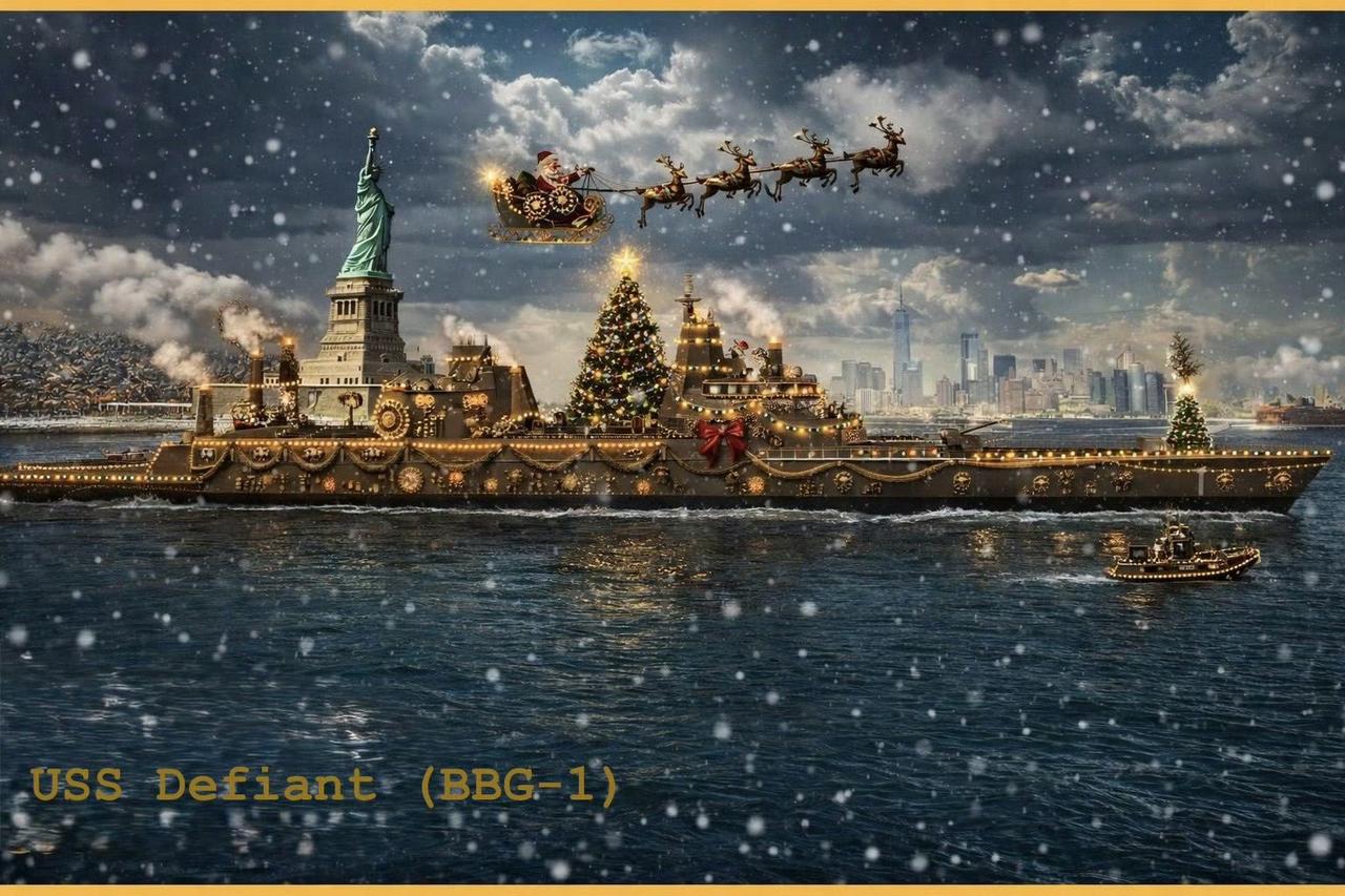 特朗普级无畏号导弹战列舰(BBG-1)祝美国海军圣诞快乐🙂🙂🙂🙂