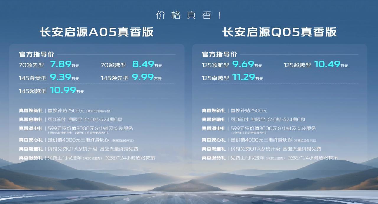 降价、增配，长安启源A05这是真的想在销量上跟对手掰掰腕子了
说实话，长安启源A