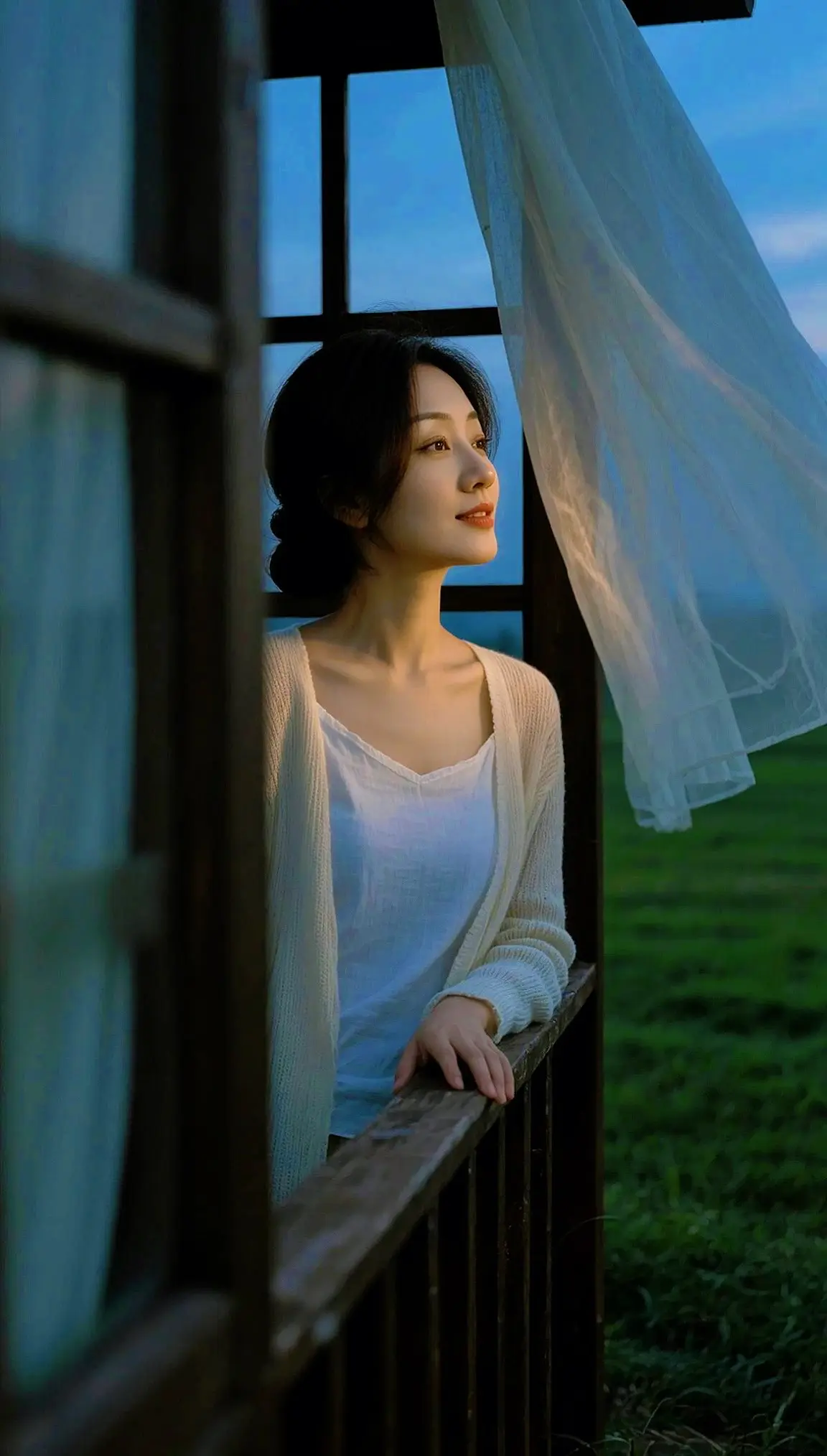 AI蓝调黄昏氛围感写真 ai创作全新升级 广告分成玩法达人伙伴计划