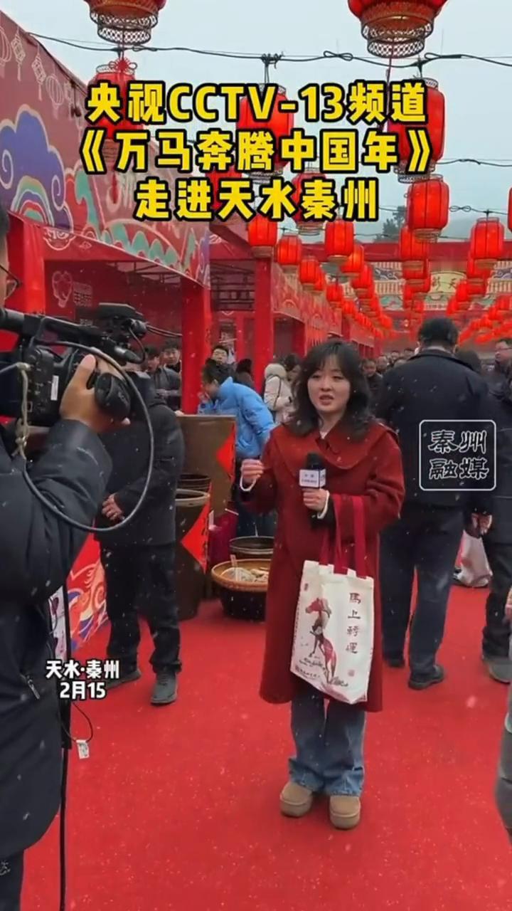 央视CCTV-13频道《万马奔腾中国年》走进天水秦州。