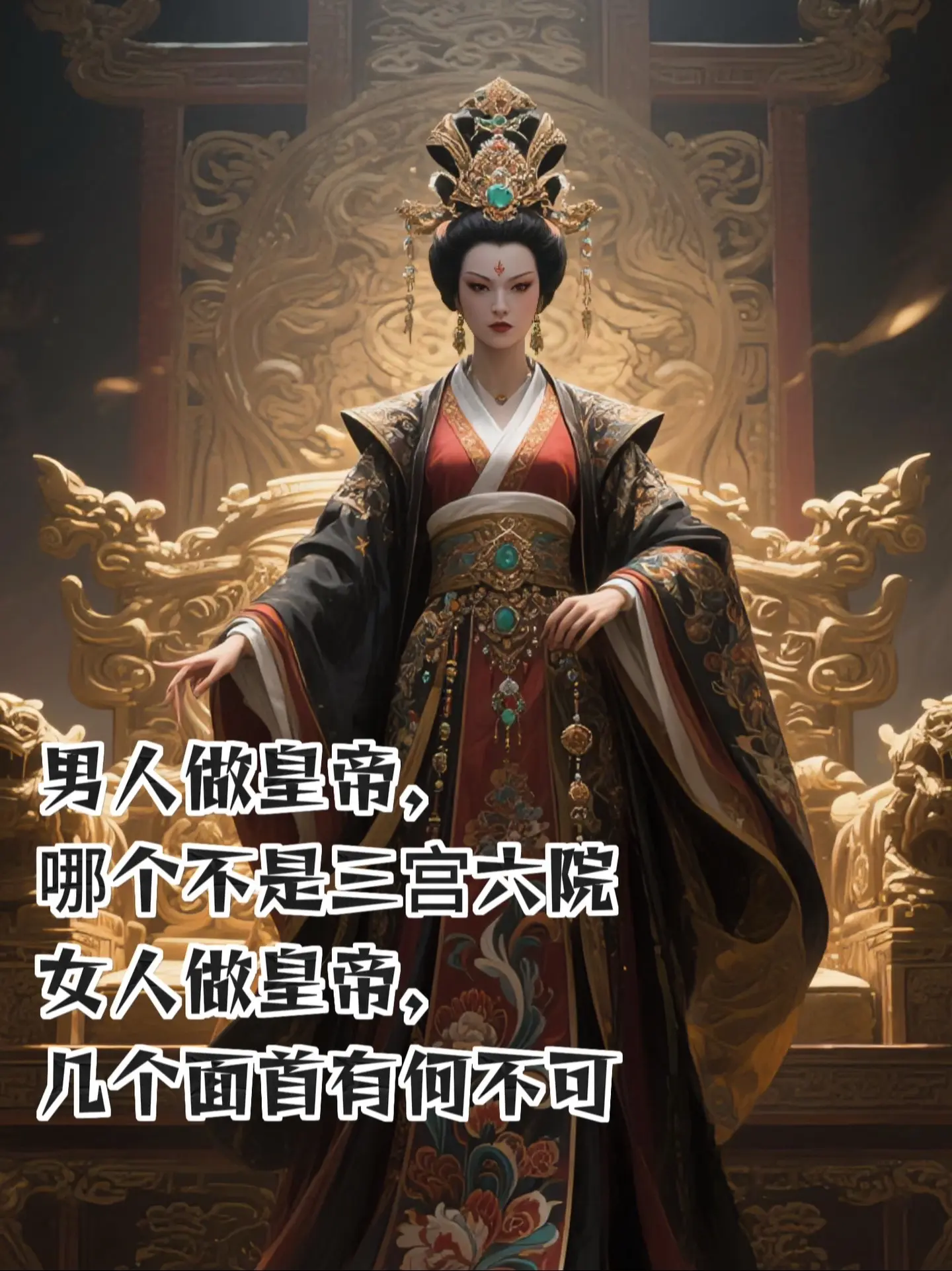 男皇帝三宫六院，女皇帝几个面首有何不可。  当困难绊住追梦的脚步，别再...