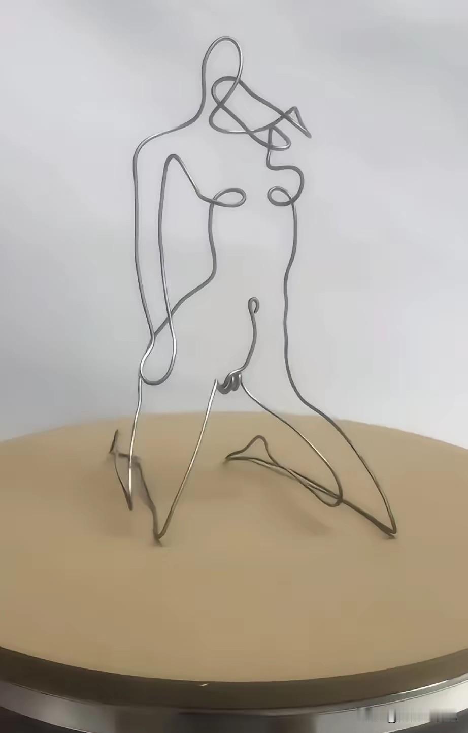 真的是高手在民间啊，
一条简简单单的铁丝，
经过高手的一番操作，
就变成了一件艺