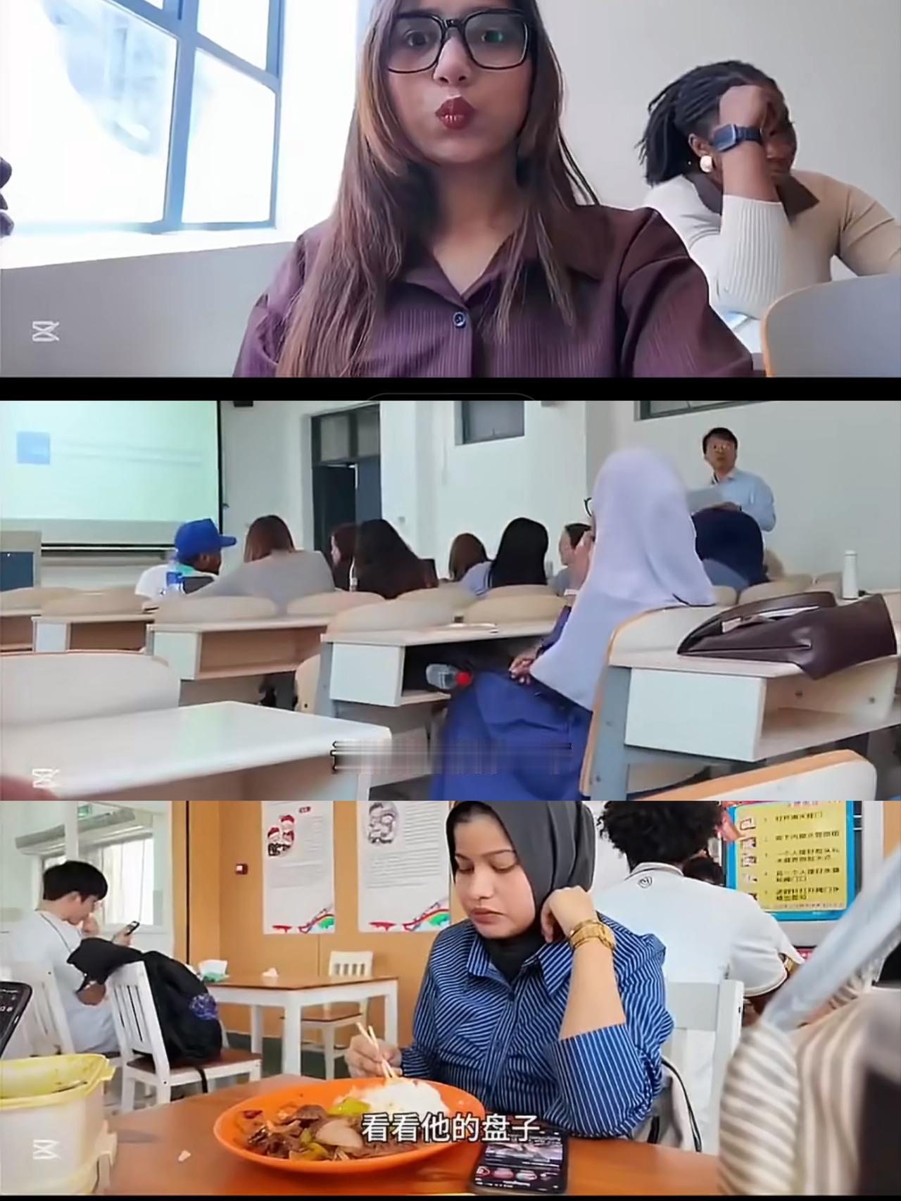 上课可以对着老师拍视频？印度留学生拍摄自己在中国留学的生活，直言在这边太开心太自