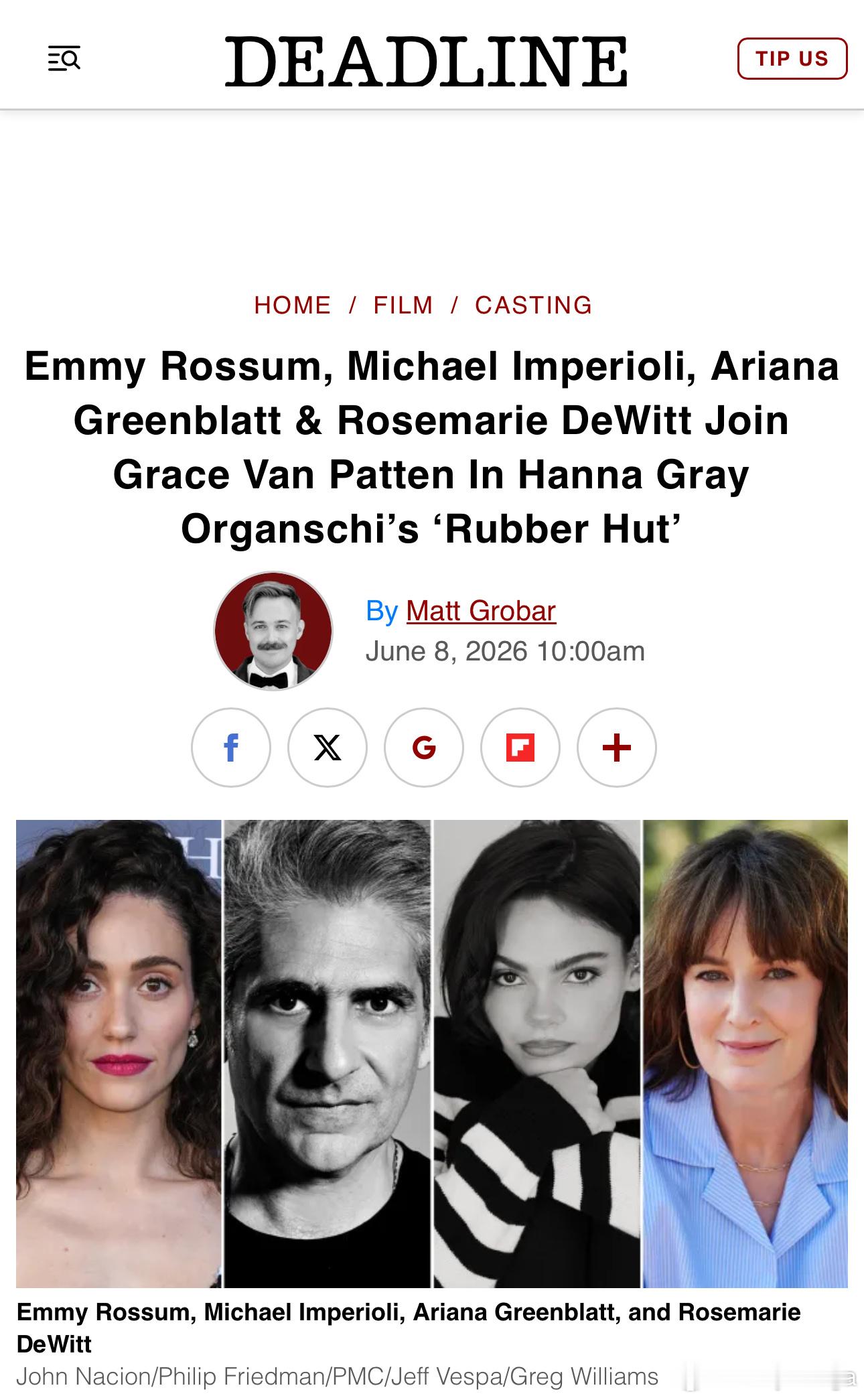 大姐Emmy Rossum 终于要进剧组拍电影了，她的演技值得含金量大奖加冕。 