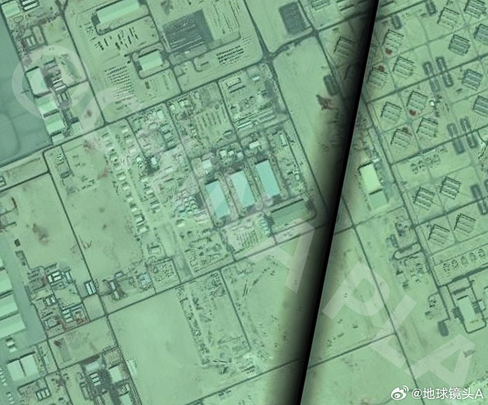 伊朗亮底线 3月7日的卫星图像显示，乌代德空军基地的一座建筑遭到伊朗弹道导弹袭击