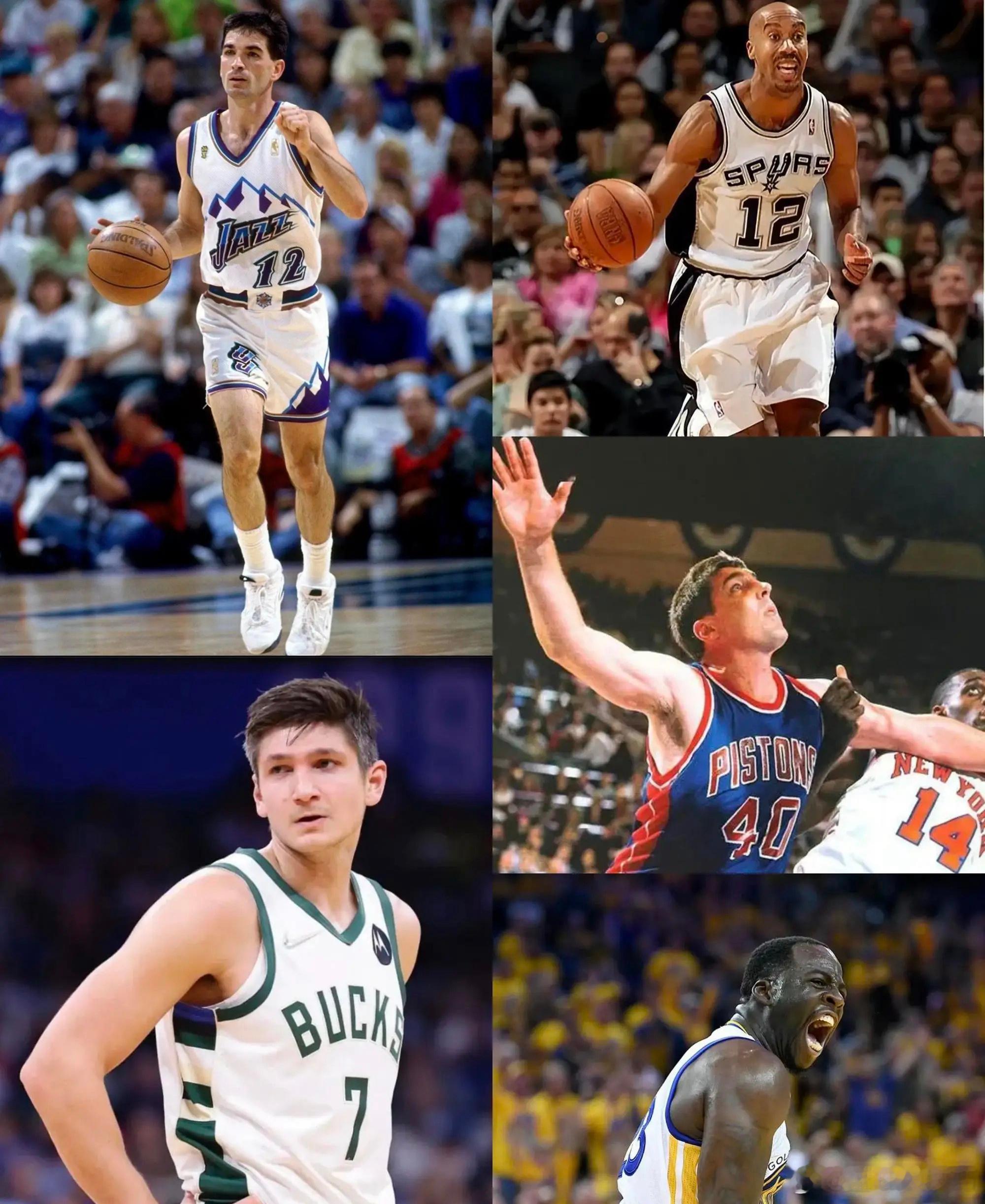 这是不是NBA历史上各位置最脏的五个人？斯托克顿 格雷森阿伦 鲍文 格林 兰比尔