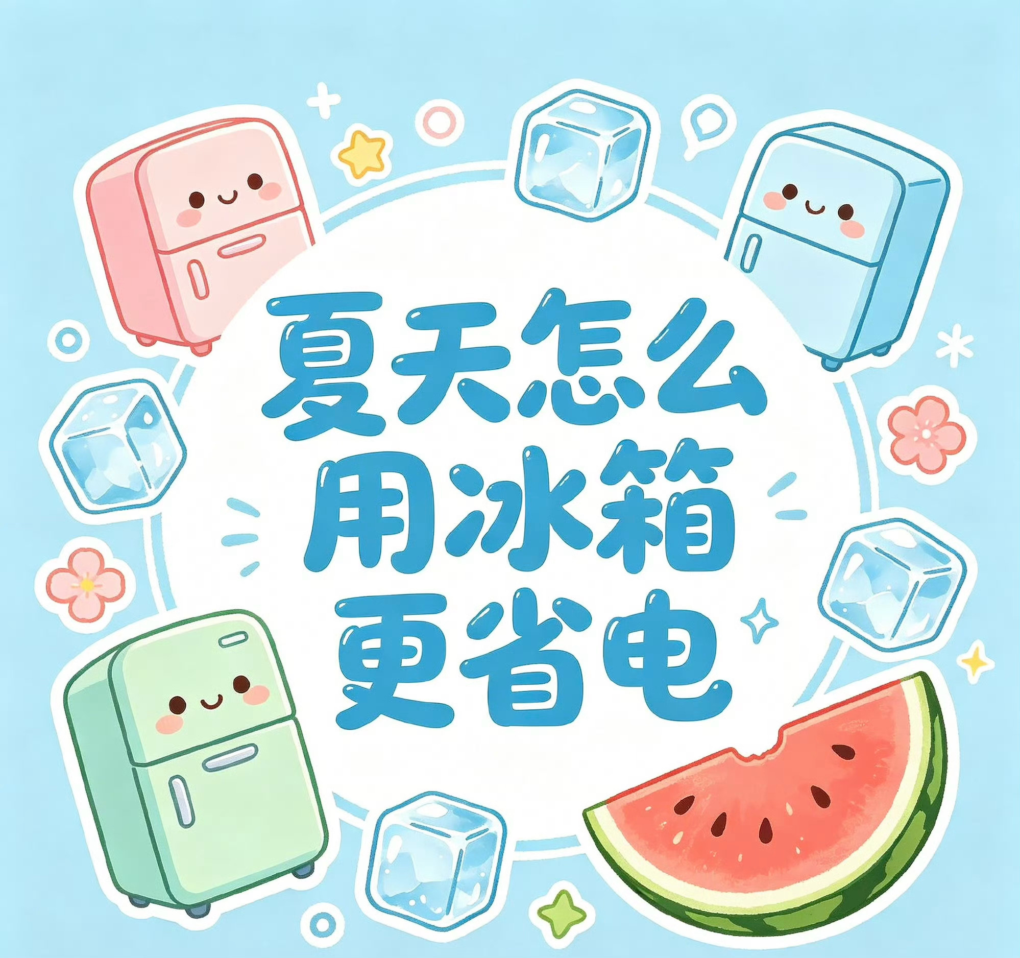夏天怎么用冰箱更省电一到这个季节，水果、冷饮、雪糕、剩菜全往里塞，冰箱门一天开好