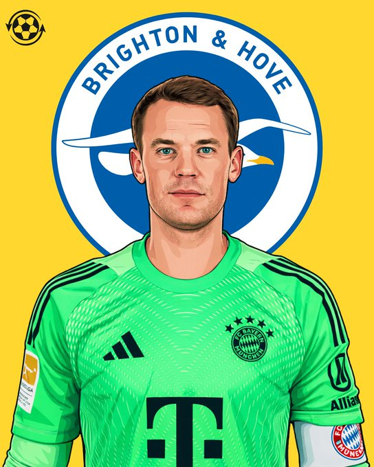 布莱顿已确认有意签下拜仁守门员曼努埃尔·诺伊尔，这是主教练法比安·许策勒的个人请