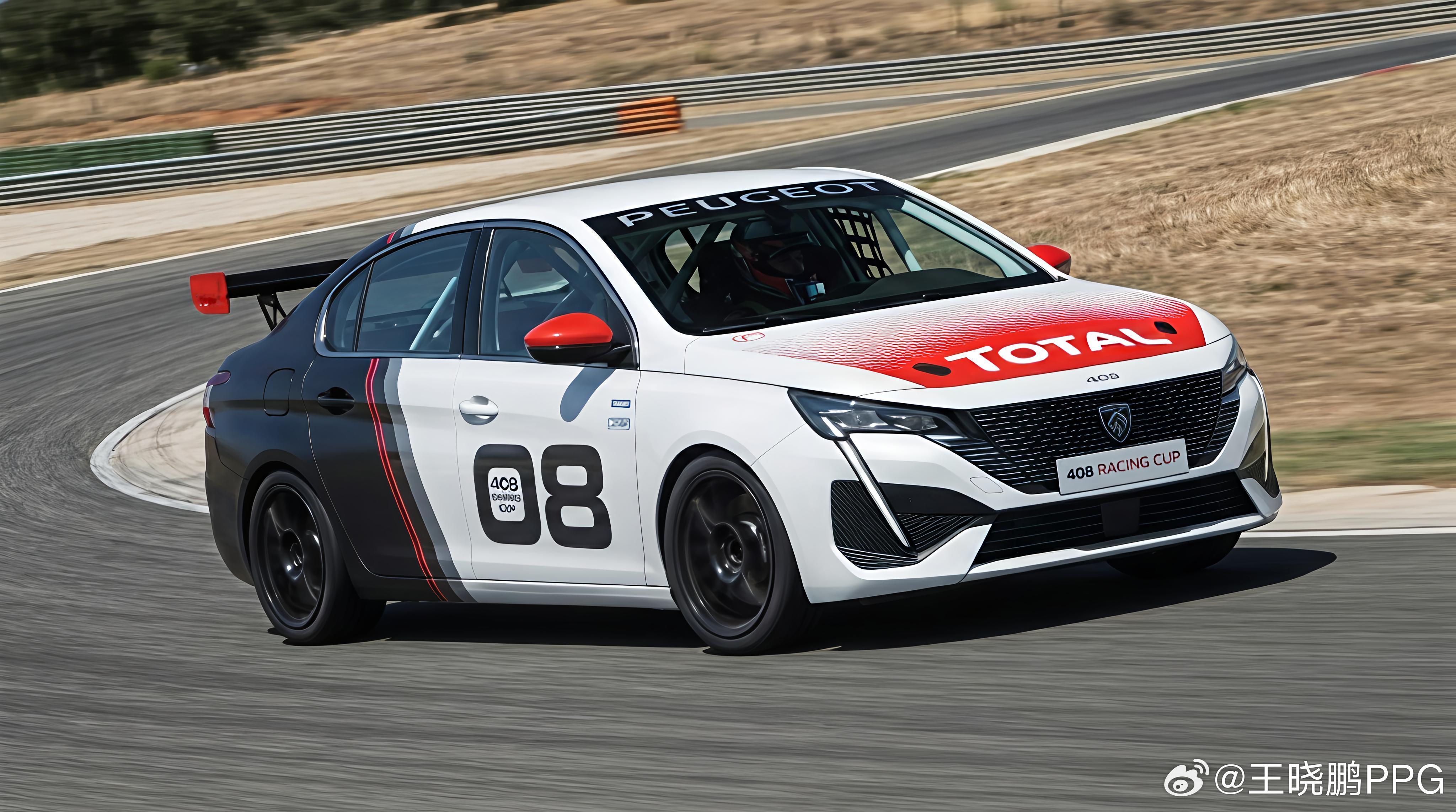 大海战帮我ps的一个效果图东风标致408TCR赛车，这个创意可以吗？