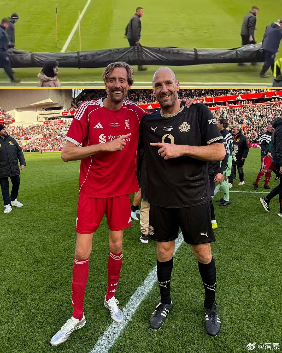 2米01的克劳奇和2米02的扬科勒英超联赛利物浦