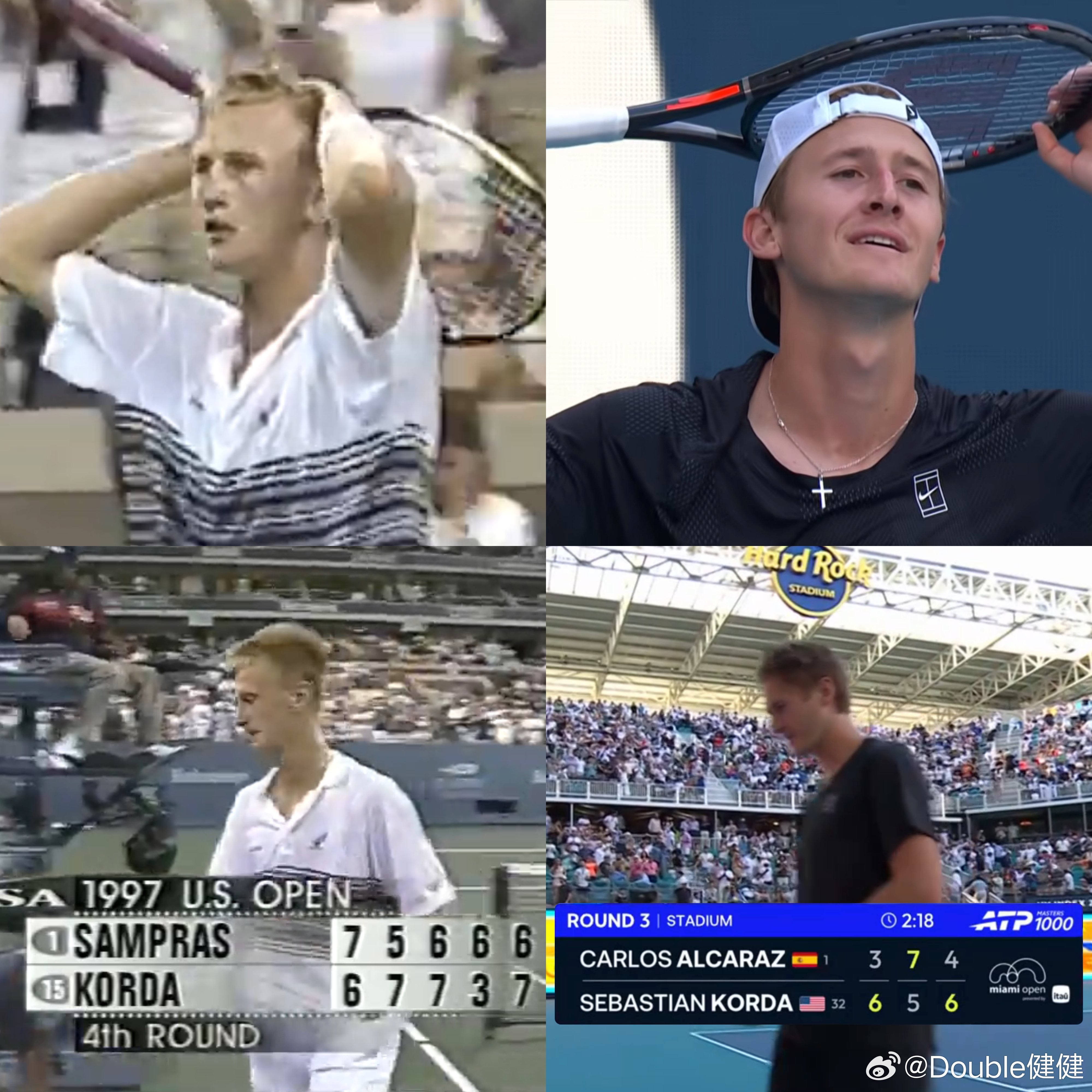 你们想到了吗？如父如子！科达击败阿尔卡拉斯，成为继其父佩特尔之后第二位击败现任A