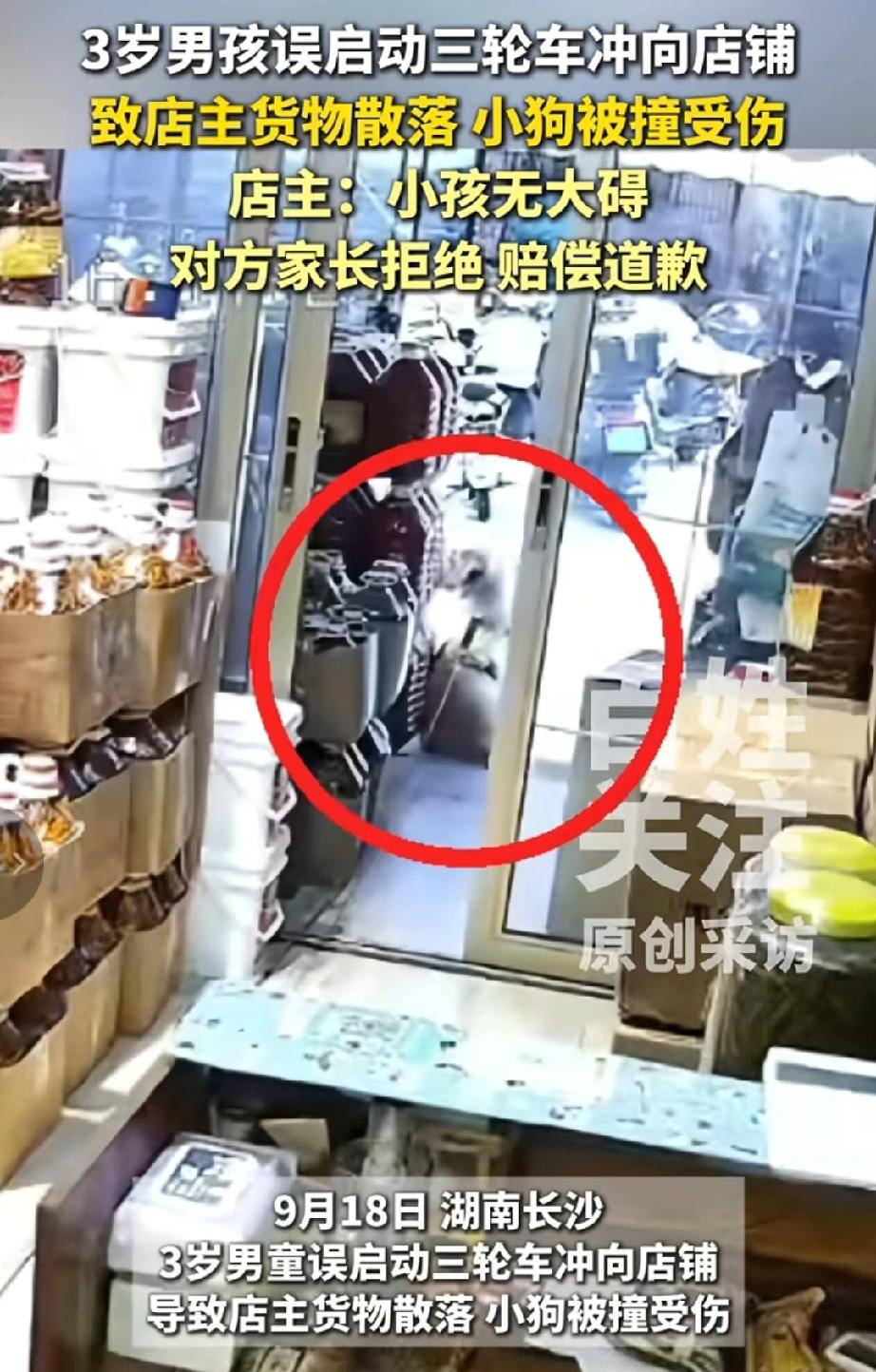 3岁娃误撞狗，家长拒赔：别让“孩子小”成免责挡箭牌！


 
三岁男孩误启动三轮