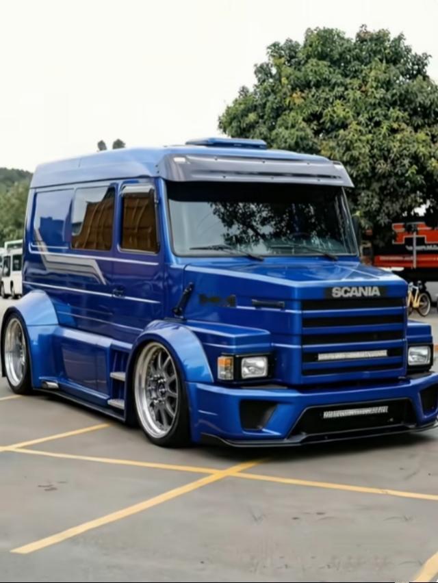 V8心脏，头等舱享受！斯堪尼亚这面包车要是真生产估计要比奔驰乌尼莫克U5000型