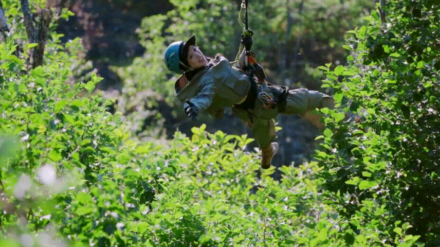 看张雅琪滑绳索好有生命力花儿与少年 跟朋友二刷这段，还是会被雅琪的快乐感染！滑绳
