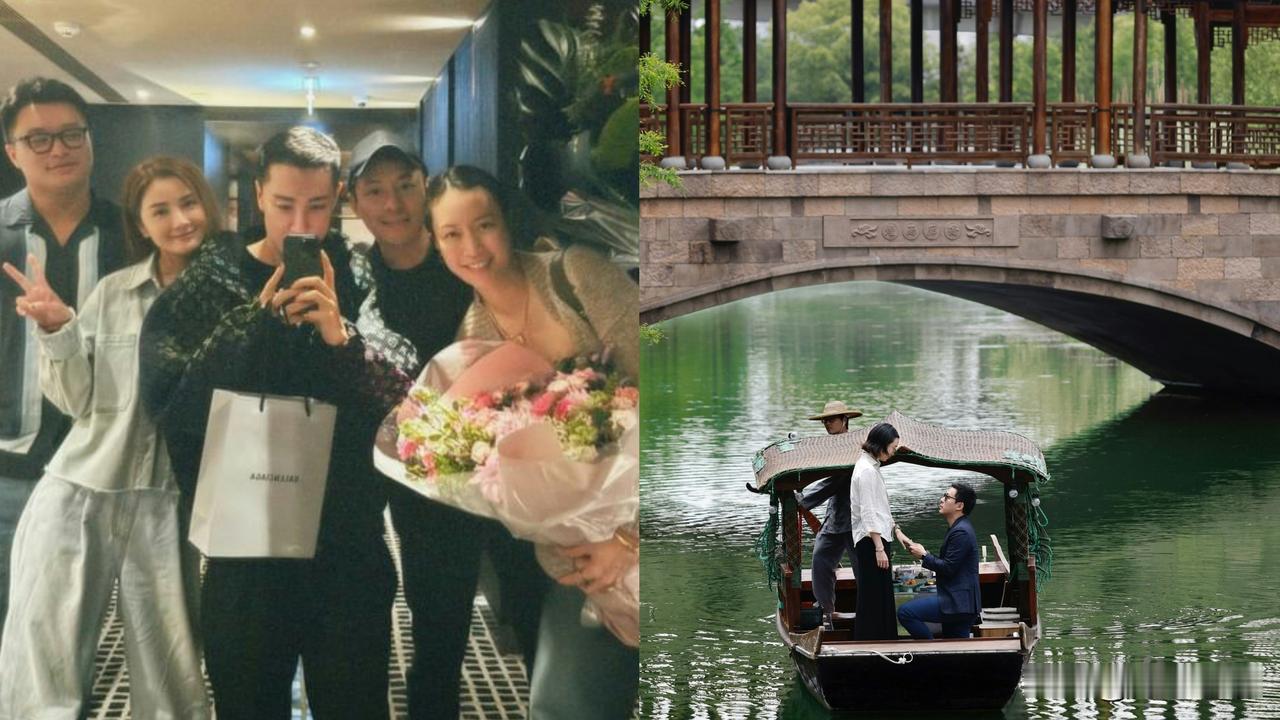 霍启仁与马天佑蔡卓妍聚会　准百亿新抱手捧大束鲜花劲幸福
霍英东长子霍震霆与前港姐