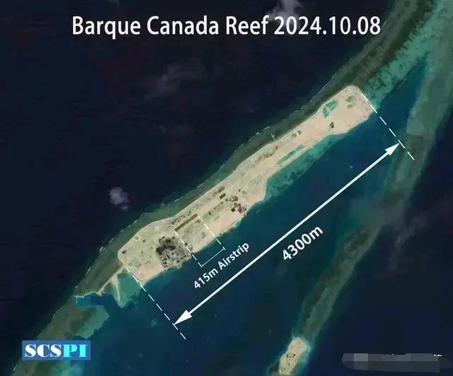 越南非法占领海礁填海进程卫星图