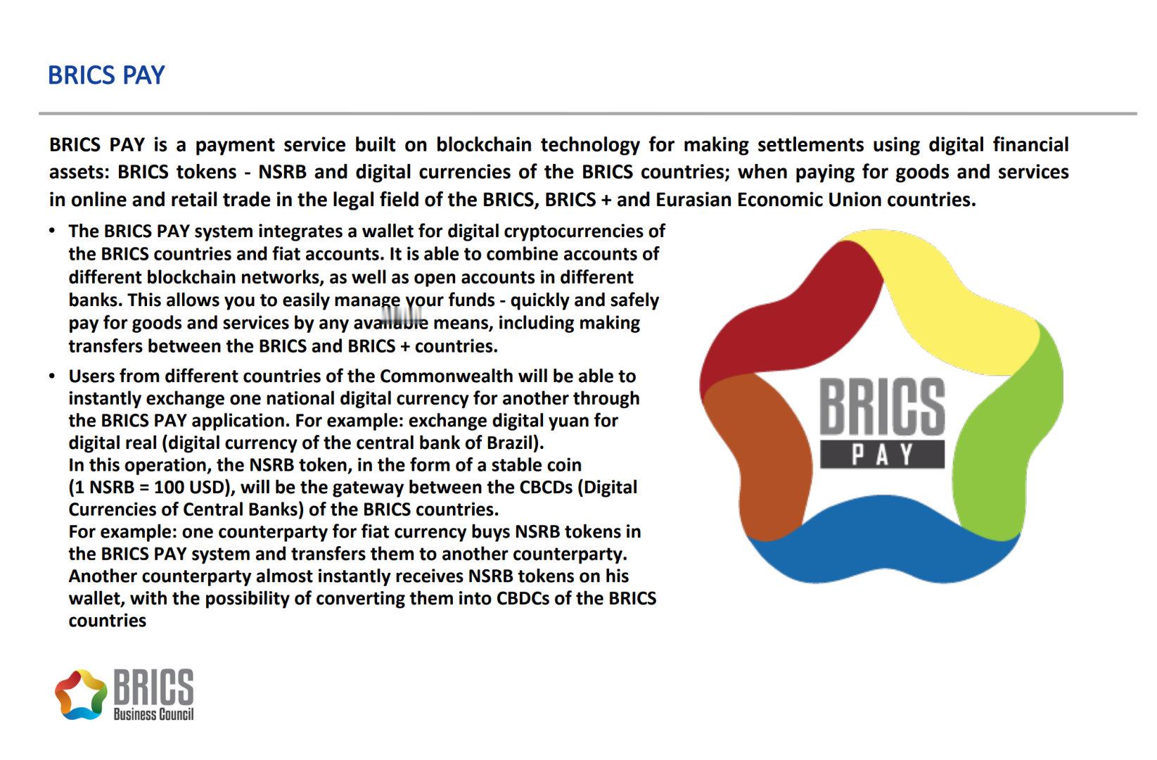 找了一些介绍 BRICS Pay 金砖支付系统的介绍资料其实这个方案从 2019