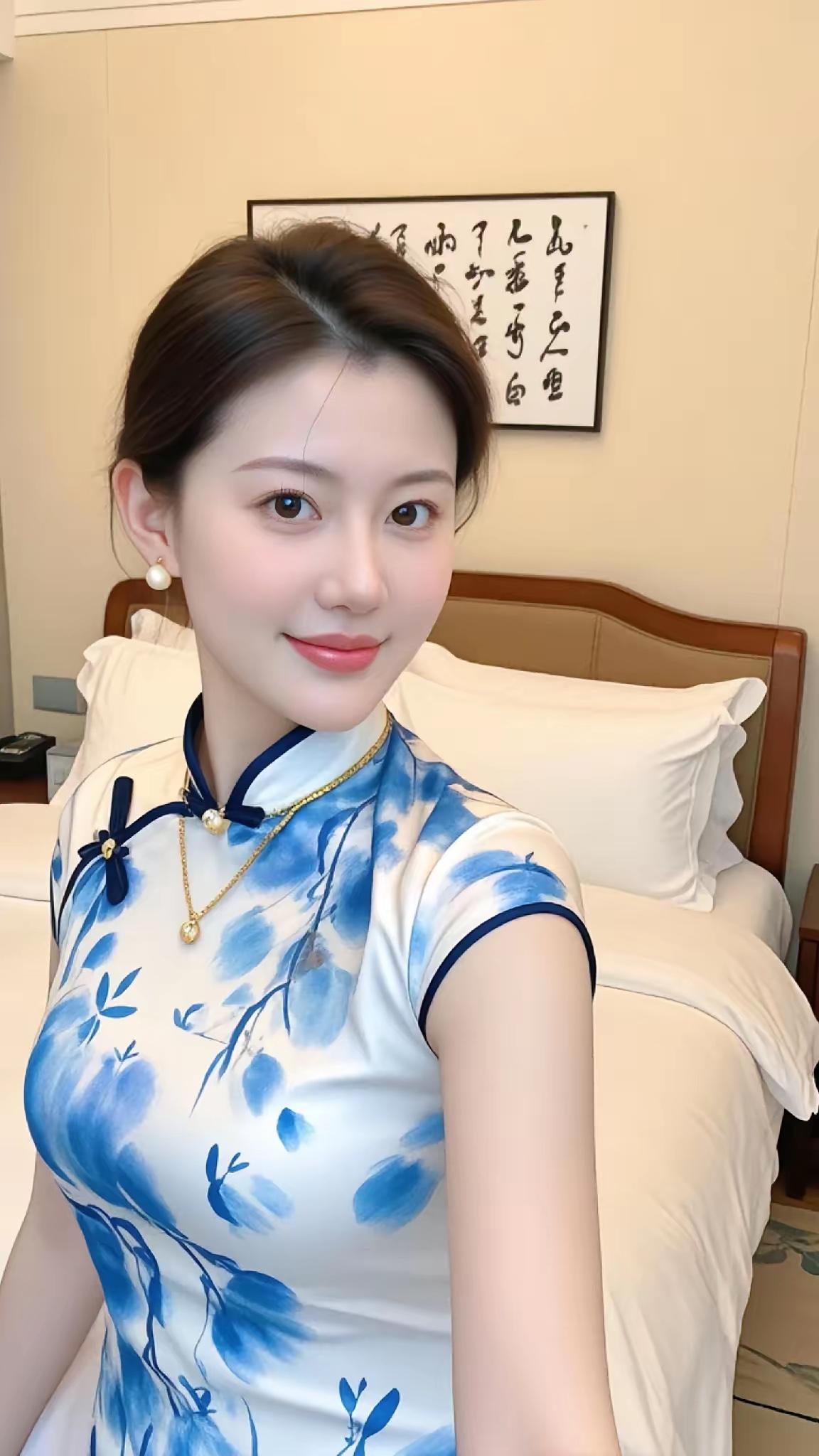 青瓷如玉，美人如画。