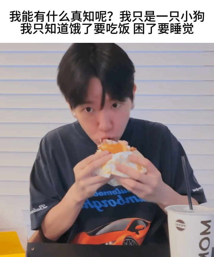 边伯贤 我能有什么真知呢？我只是一只小狗我只知道饿了要吃饭 困了要睡觉 ​​​