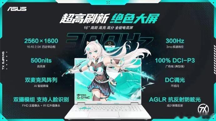 华硕天选7Pro 综合实力全面跃升！处理器显卡双强，游戏创作都能打，玩家福音！ 