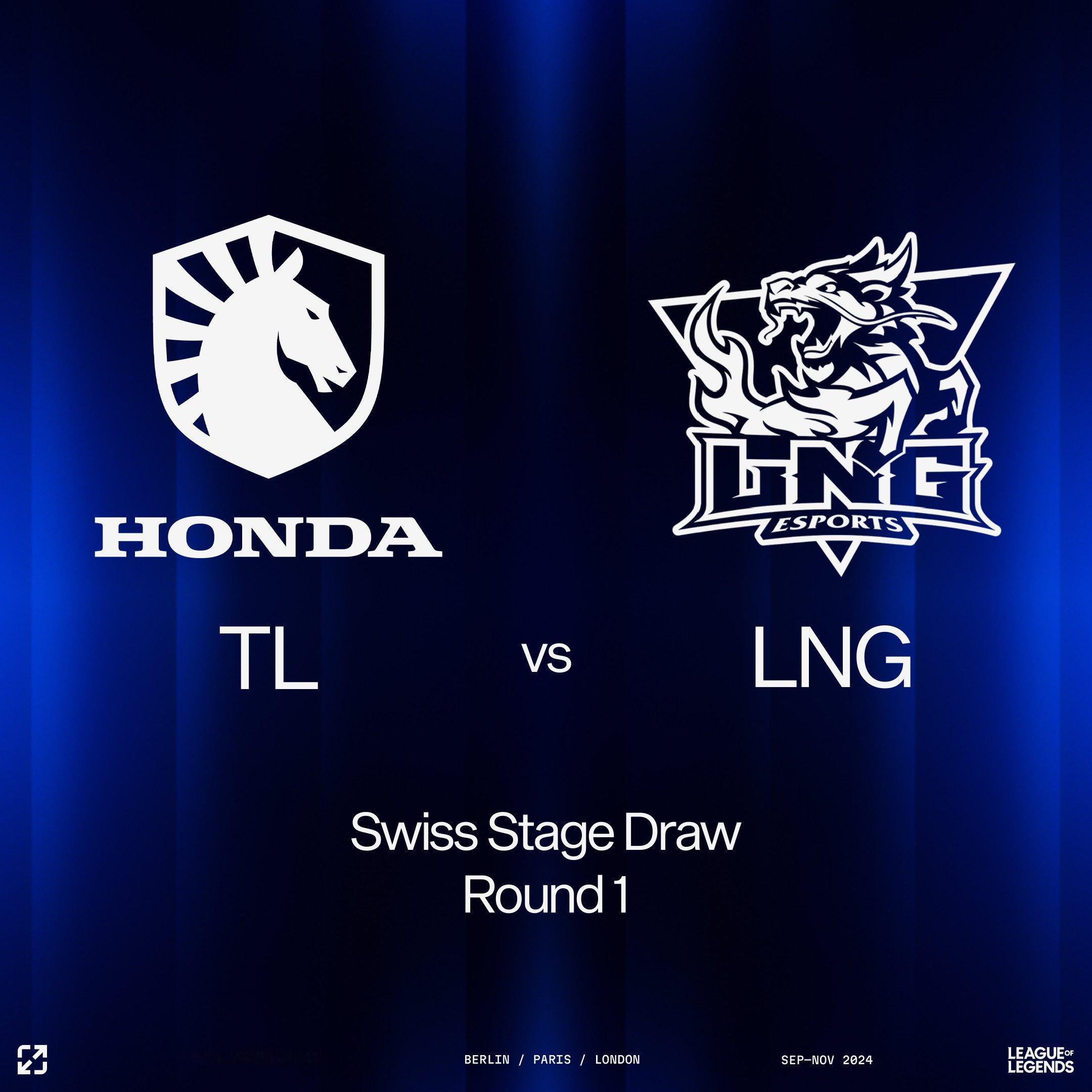 LNG首轮对手是TL！可以说是上上签了！LNG加油啊！#s14瑞士轮##s14瑞