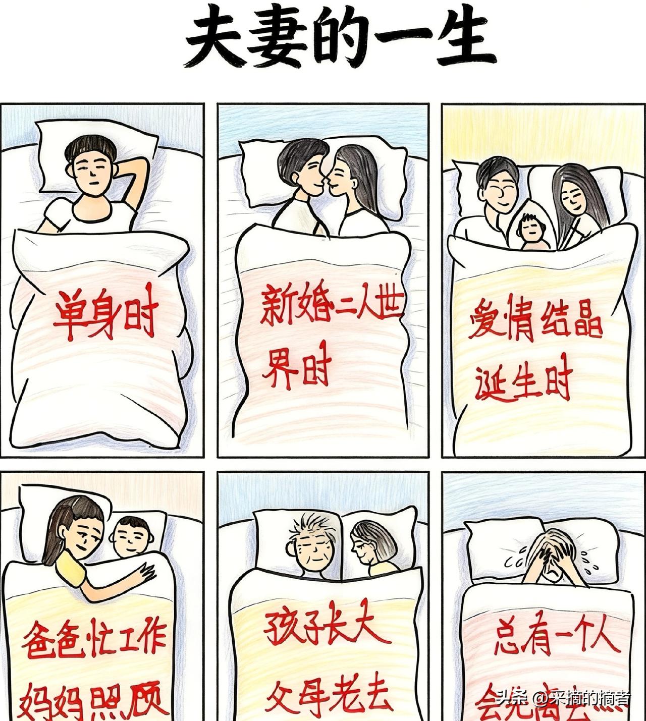 人的一生，到最后陪伴自己还是自己。
 
从单身一人，到二人世界，再到三口之家，