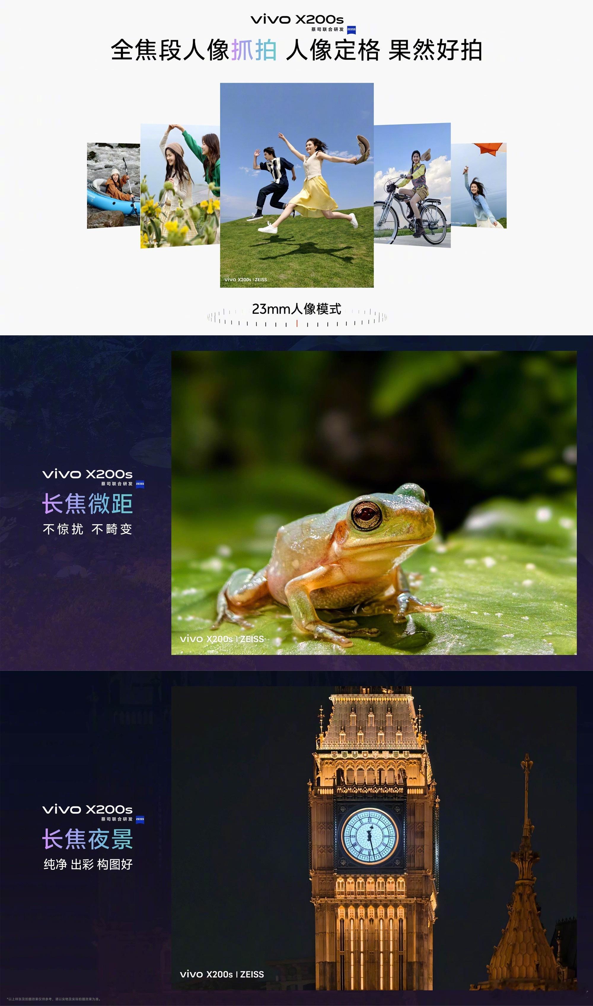 vivo X200s搭载蔡司超级潜望长焦IMX882，5000万像素，可实现23