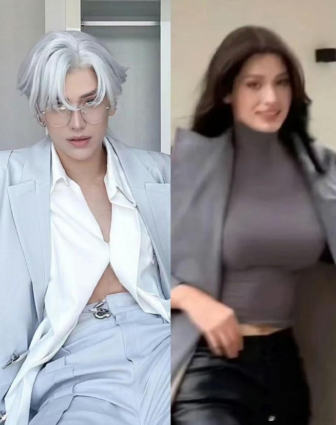这是同一个人吗？她的胸部变化好大，是怎么做到的？ ​​​