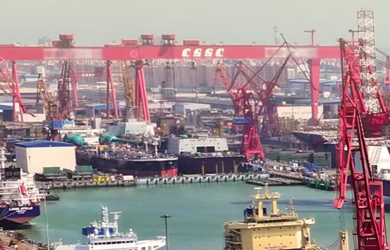 5月21日，中船官方发布的图片中，出现了中国正在打造，世界最大的，据称6万吨级别