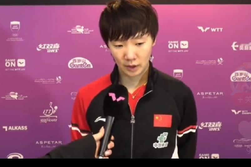 曼昱说：第一次和大藤沙月交手，第一局是个关键点，落后的情况下赢回来，整个人的心定