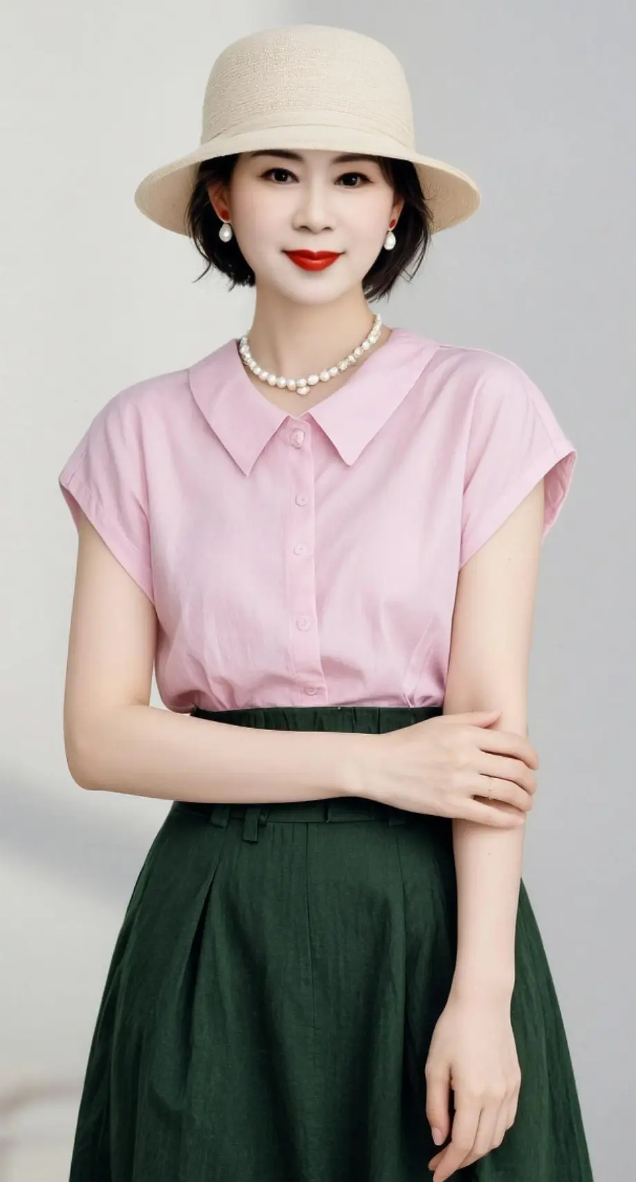 AI淡粉浅笑随拍 ai创作