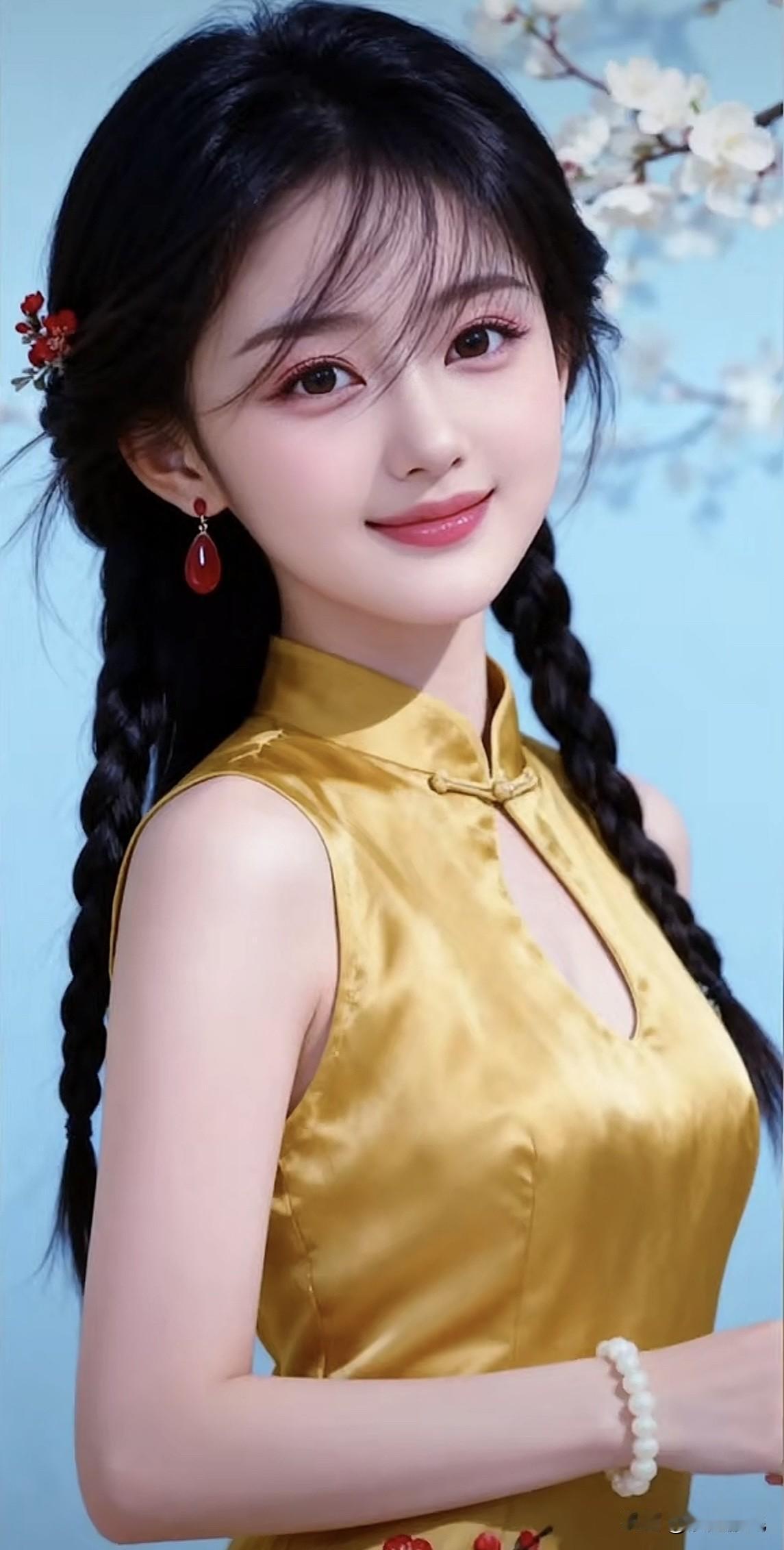 古典美女，金衣玉人，温婉动人，宛如画中仙子。雍容大方的美女 古典温婉美女 古典汉