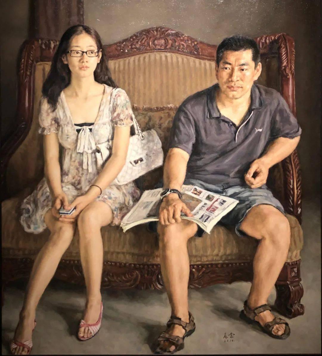 《相遇不相识》 杨飞云 布面油画 160x140 2009年 ​​​