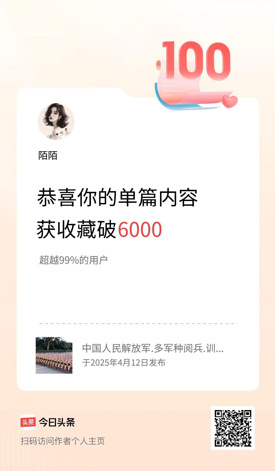 单篇内容获收藏量破6000啦！