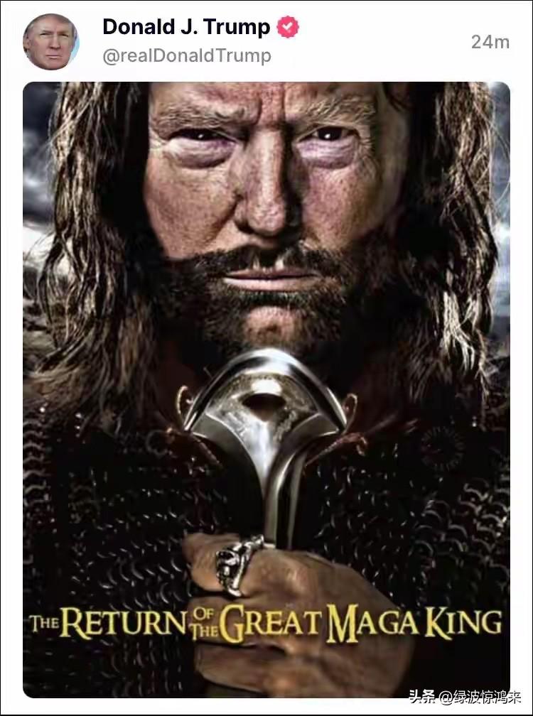 特朗普这个周末怕是睡不着了，

——美国历史上头一遭，50个州、上百万人同时喊出