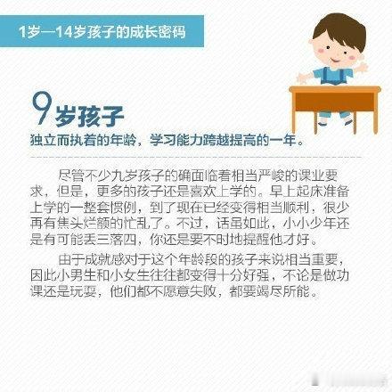 一岁到十四岁孩子的成长密码。 