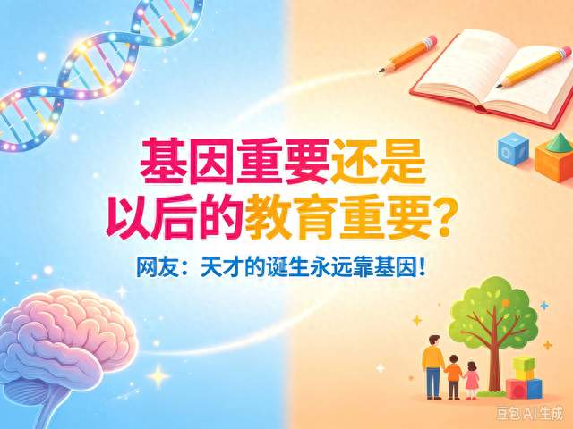 基因重要还是以后的教育重要？网友：天才的诞生永远靠基因！