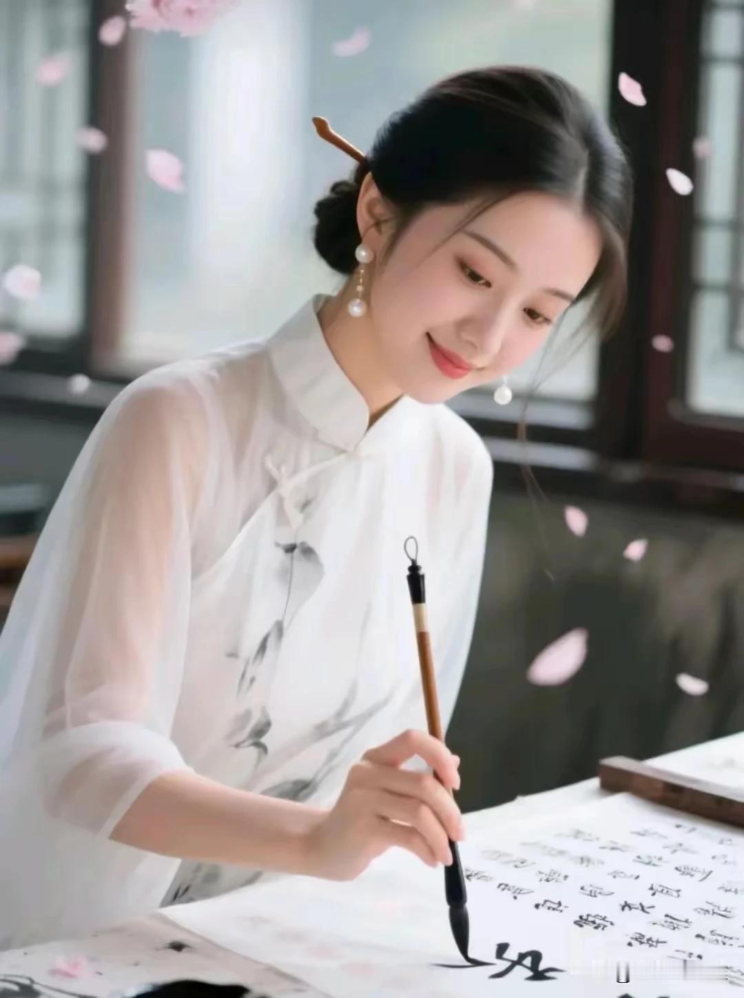 寄情
挥毫即就诉痴情，
鸿雁声声催的频。
墨迹飘香浓难㪚，
相思离愁聚心凝。