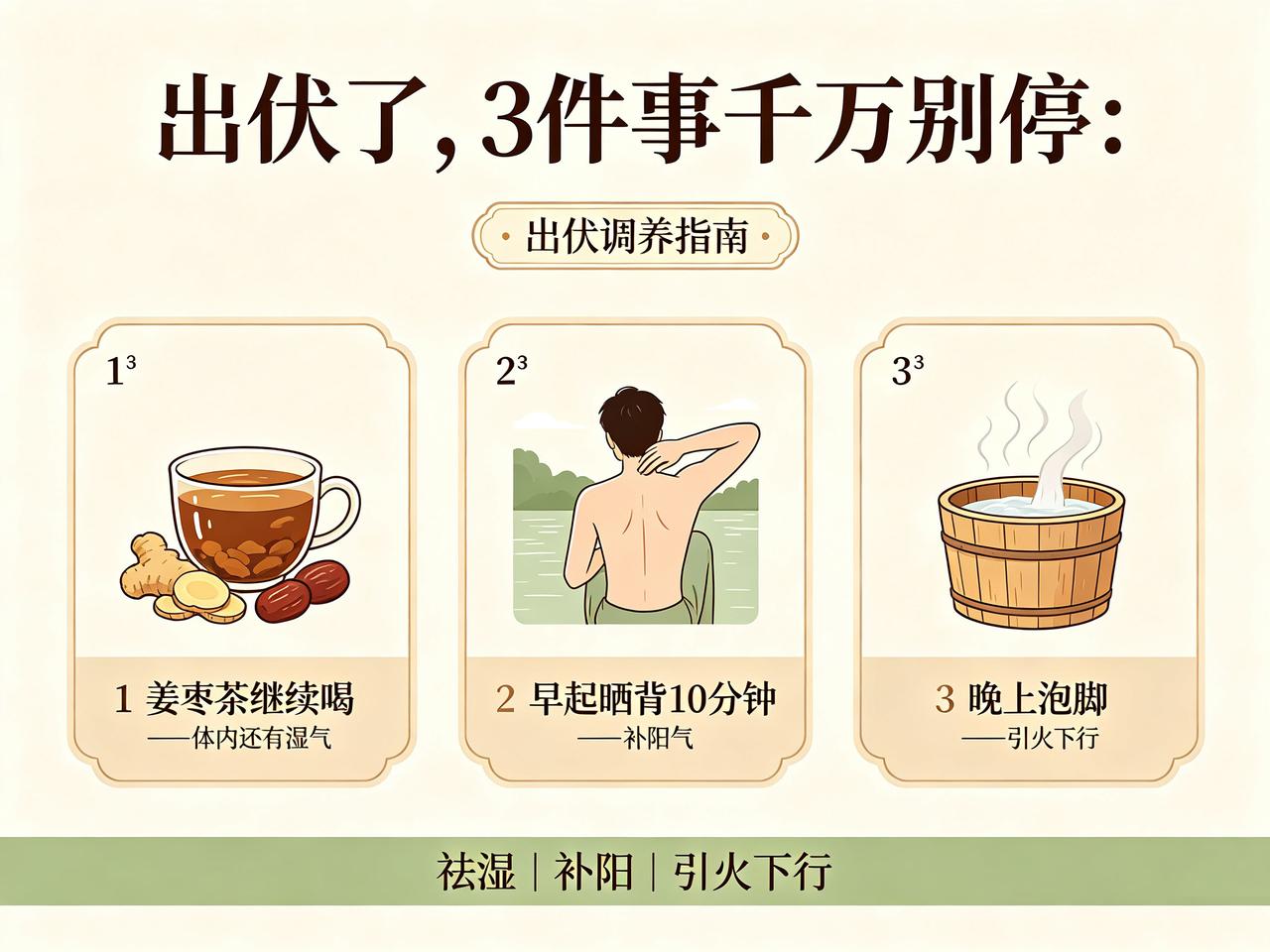 今日出伏！三伏天终于走了。

但最危险的不是三伏天，而是出伏后这15天。气温从"