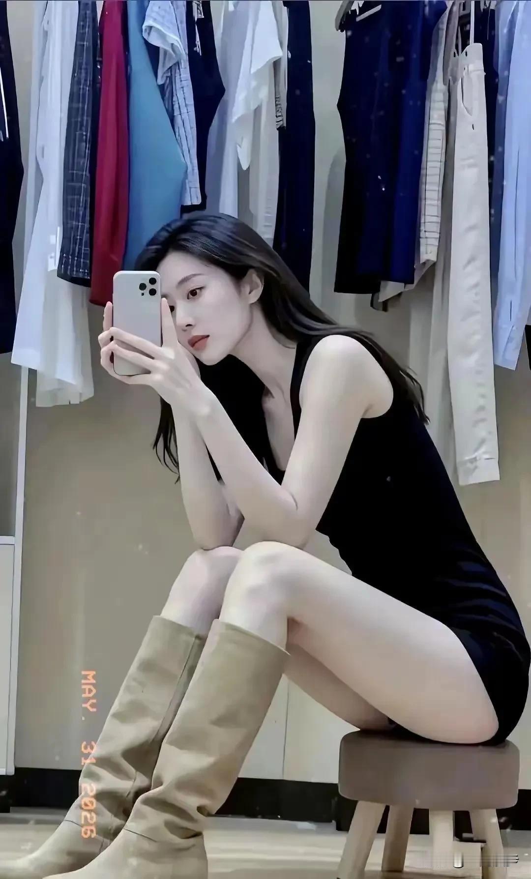 院系服装部门新招来的女大学生，眼神中充满了乖巧和天真！大家对此怎么看？
  [玫