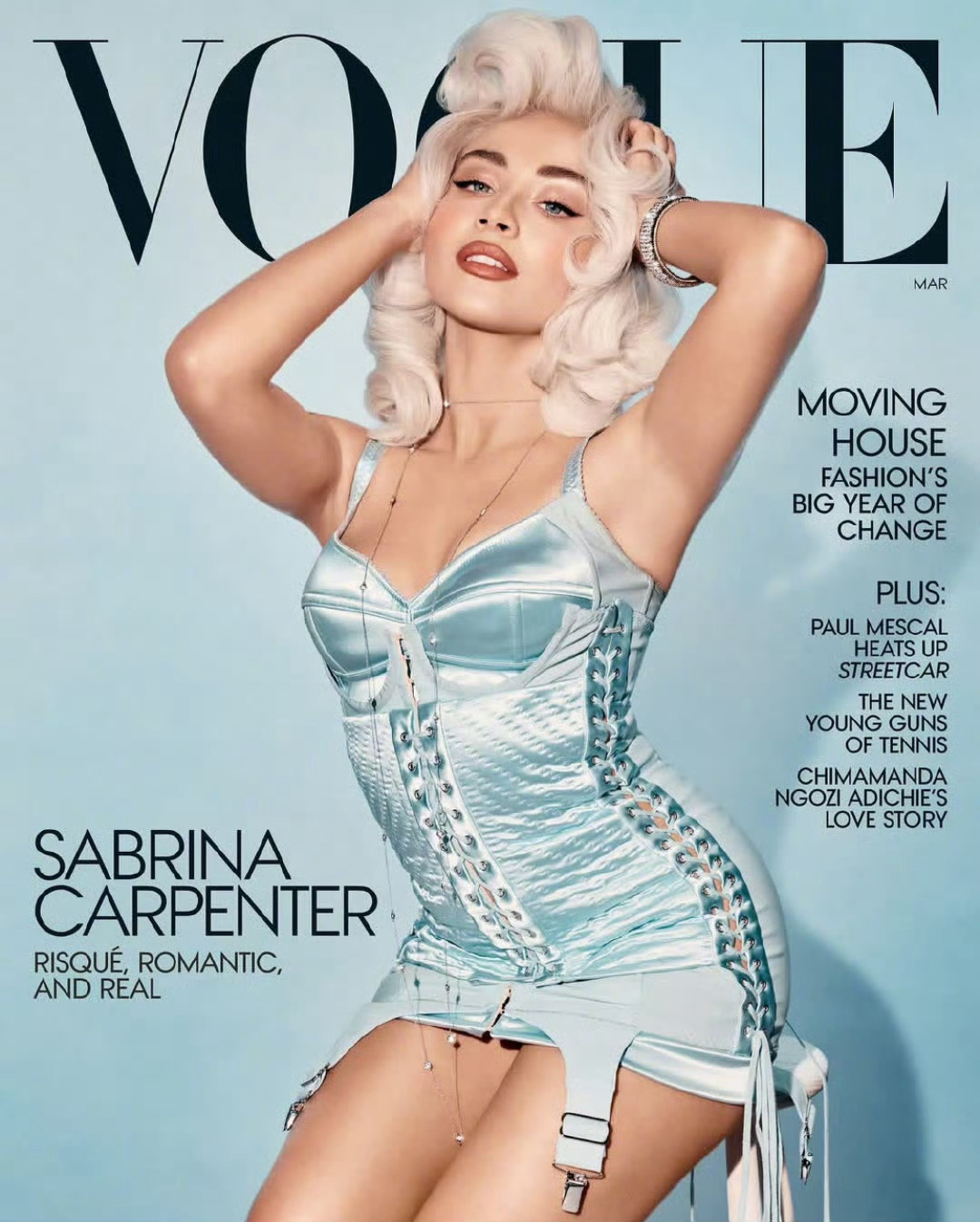 Sabrina Carpenter拿下格莱美，Vogue US直接送上开季刊封面