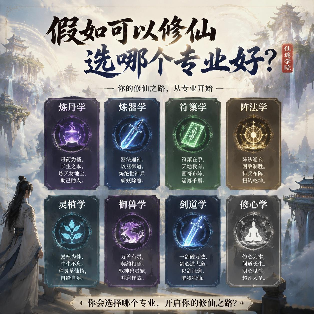 假如可以修仙，你会选择哪个专业开启你的修仙之路？ 