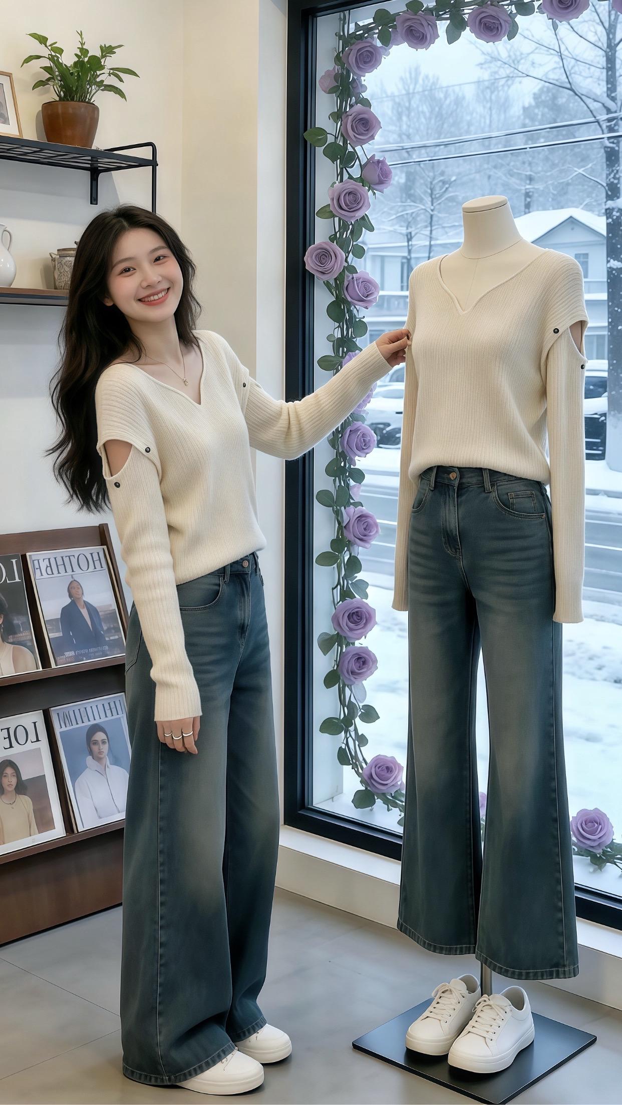 秋冬穿搭 针织衫 漂亮内搭让我赢在了穿搭起跑线 一件内搭搭出5种风格 ...