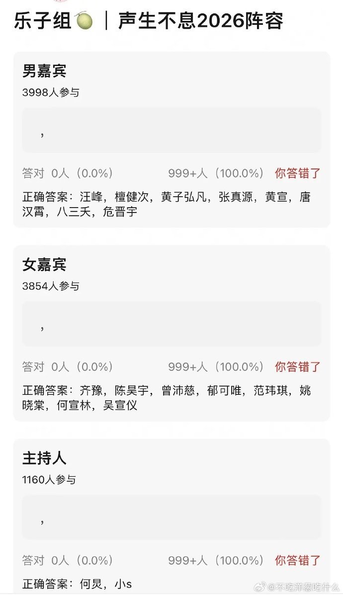 曝声生不息2026阵容网传声生不息2026阵容 曝声生不息2026阵容 
